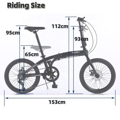 Custom Bisiklet Opvouwbare stadsfiets GOMID 20 inch legering Gear Cycle met uitbreidingstype opvouwbare stuur en SHIMANO Kit