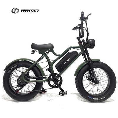 31-60km Elektrofahrrad Vollfederung Retro Vintage E-Bikes mit 500w 48v Fettreifen