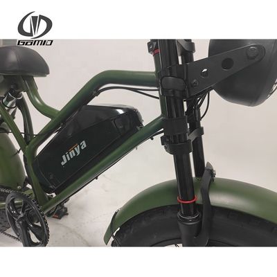 31-60km Elektrofahrrad Vollfederung Retro Vintage E-Bikes mit 500w 48v Fettreifen