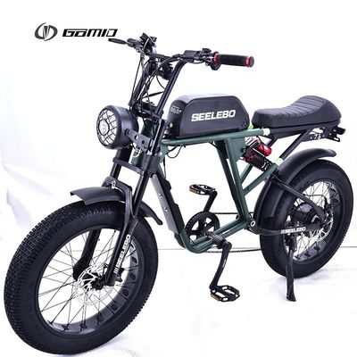 Elektrofahrrad GOMID 750W 48V 20 Zoll E Bike Mountain Fat Tire Ebike mit Hochleistungsmotor