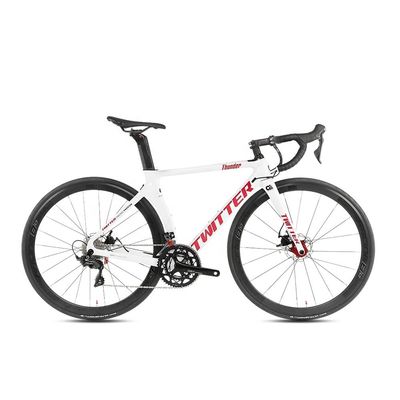 RETROSPEC SENSAH -11S Straßenrad Carbonfaserrahmen Rennrad 700c Fahrrad für Männer 22 Speed Reifen Hautfarbe Rand