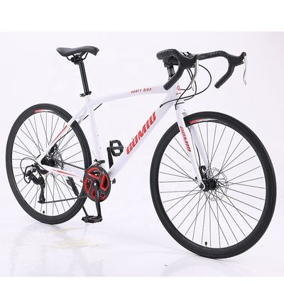 150KG 로드 용량 남자용 도로 자전거 사용자 정의 자전거 레이싱 700c 로드바이크 빨간색/백색/검은 알루미늄 합금 프레임