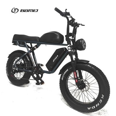 Elektro-Fettreifen-Fahrrad Vollfederung 33Ah Lithiumbatterie Retro eBike 1000W Hub Motorrad mit Stahlrahmenmaterial