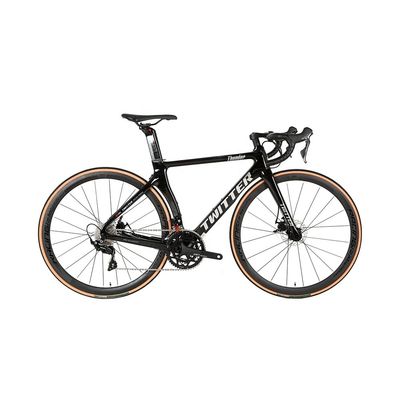 RETROSPEC SENSAH -11S Straßenrad Carbonfaserrahmen Rennrad 700c Fahrrad für Männer 22 Speed Reifen Hautfarbe Rand