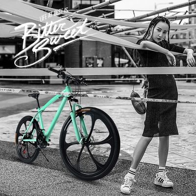 Klappbares 26&quot; MTB Mountainbike 21 Geschwindigkeit Aluminiumrahmen Doppelscheibenbremse Reines Farbrad