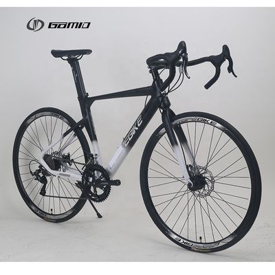 GOMID Simuliertes Kohlenstofffaserrahmen Aluminiumlegierung Roadbike für Mann 700c Scheibenbremse angepasstes Roadbike