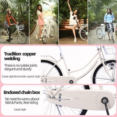 Zachte kleur Matching Handlebar Grip City Bike Voor vrouwen Retro Fresh Style