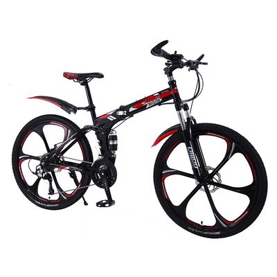 Customized OEM Full Suspension Mountain Bike met 26&quot; wielgrootte en opvouwbaar koolstofstaal frame
