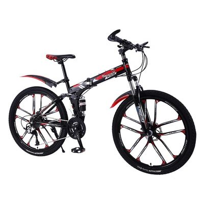Individuell angepasster Kohlenstoffstahlrahmen Vollfederung Klappfahrrad Klappfahrrad Mountainbike mit 200 kg Tragfähigkeit