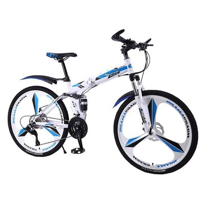 Individuell angepasster Kohlenstoffstahlrahmen Vollfederung Klappfahrrad Klappfahrrad Mountainbike mit 200 kg Tragfähigkeit