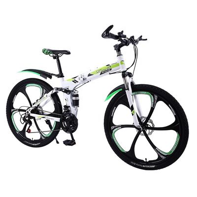 Individuell angepasster Kohlenstoffstahlrahmen Vollfederung Klappfahrrad Klappfahrrad Mountainbike mit 200 kg Tragfähigkeit