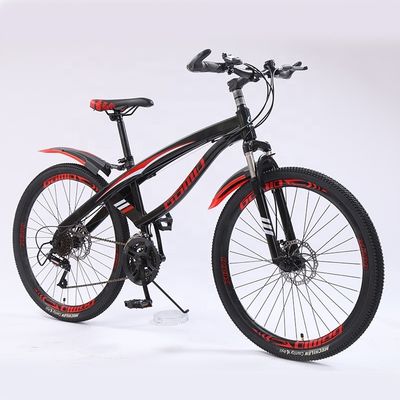 Custom Bicicleta OEM 20 24 26 Inch Mountain Bike met koolstofstaal Frame Material en 21 Speed Gears