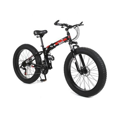 Anpassbar 26 Zoll Fettreifen Klappschnee Mountainbike mit Aluminiumlegierung Schalthebeln und Kohlenstoffstahl Gabel