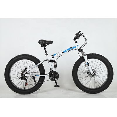 Anpassbarer 26 Zoll Fettreifen Rad Klappschnee Bergstrand Kreuzfahrer Fahrrad Großer Reifen Fahrrad mit Karton Größe 154*25*78cm