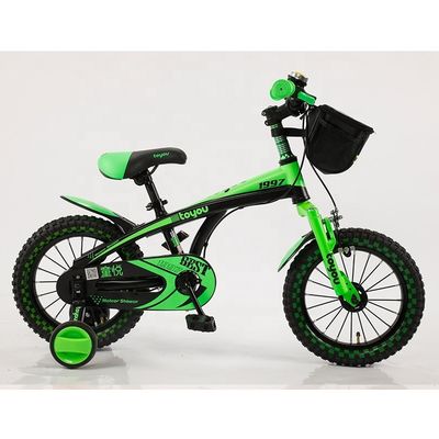 14 16 18 Zoll angepasstes Kinderrad mit Nylon-Textilkorb und hochsprungigem bequemen Sattel