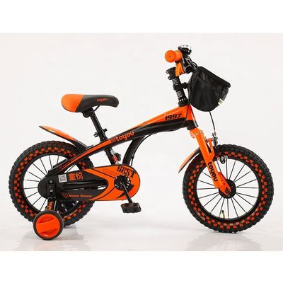 14 16 18 Zoll angepasstes Kinderrad mit Nylon-Textilkorb und hochsprungigem bequemen Sattel