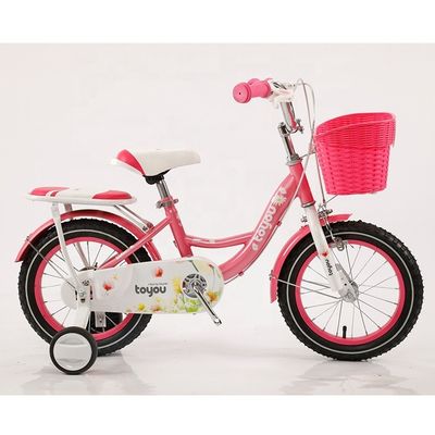 Anpassung 12 14 16 18 Zoll Kinderrad mit Trainingsrädern und Farbmatch Plastikkorb