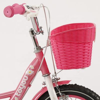 Anpassung 12 14 16 18 Zoll Kinderrad mit Trainingsrädern und Farbmatch Plastikkorb