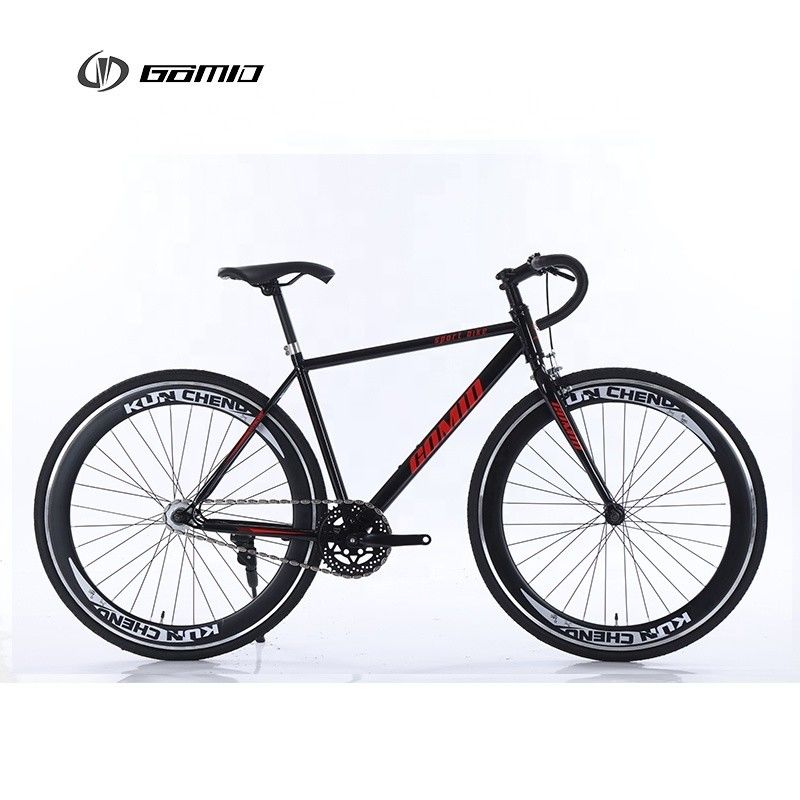 120 кг грузоподъемности GOMID Steel Frame Bisiklet односкоростной фиксированный скоростной велосипед для индивидуального трека гоночного рулевого колеса Steel Drop Bar