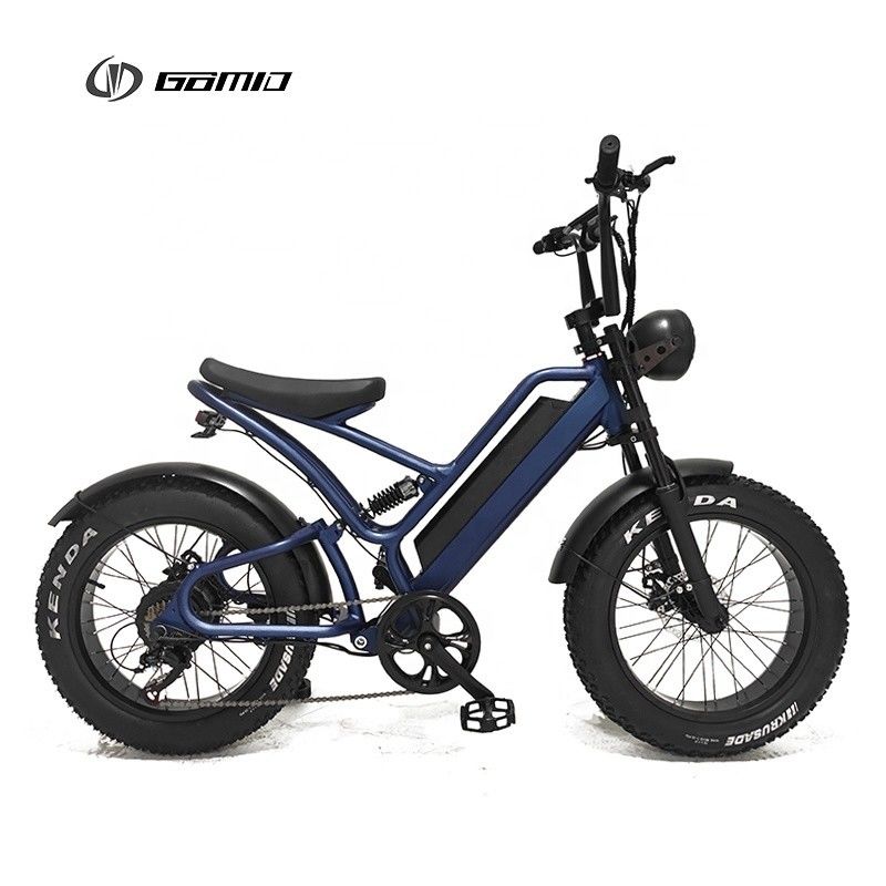 500w 48v Vorderlicht Elektrofahrrad Fettreifen Ebike Offroad Vollfederung Retro Fettrad