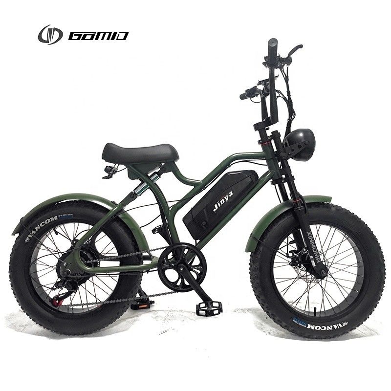 31-60km Elektrofahrrad Vollfederung Retro Vintage E-Bikes mit 500w 48v Fettreifen