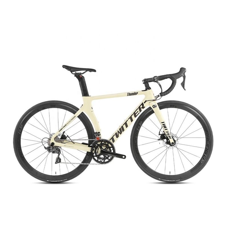 RETROSPEC SENSAH -11S Straßenrad Carbonfaserrahmen Rennrad 700c Fahrrad für Männer 22 Speed Reifen Hautfarbe Rand