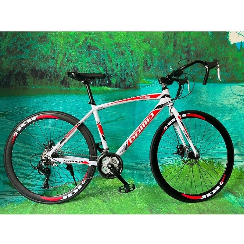 Hydraulische Scheibenbremse Fahrrad 700c Fahrrad für Erwachsene Mann Aluminiumlegierung Felg Material und Cavel schief Steuerung