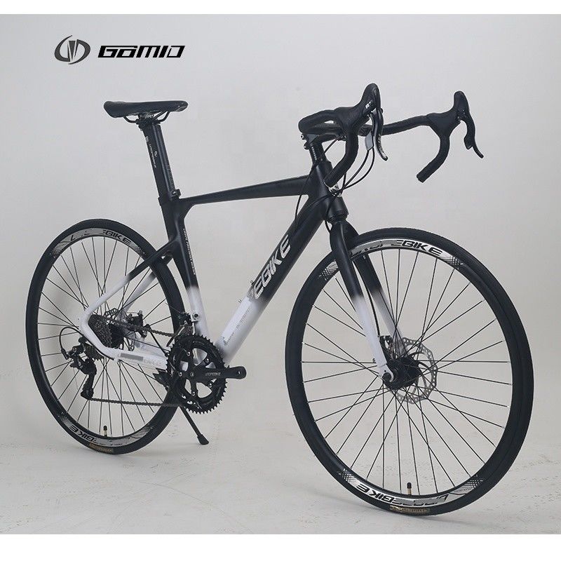 GOMID Simuliertes Kohlenstofffaserrahmen Aluminiumlegierung Roadbike für Mann 700c Scheibenbremse angepasstes Roadbike
