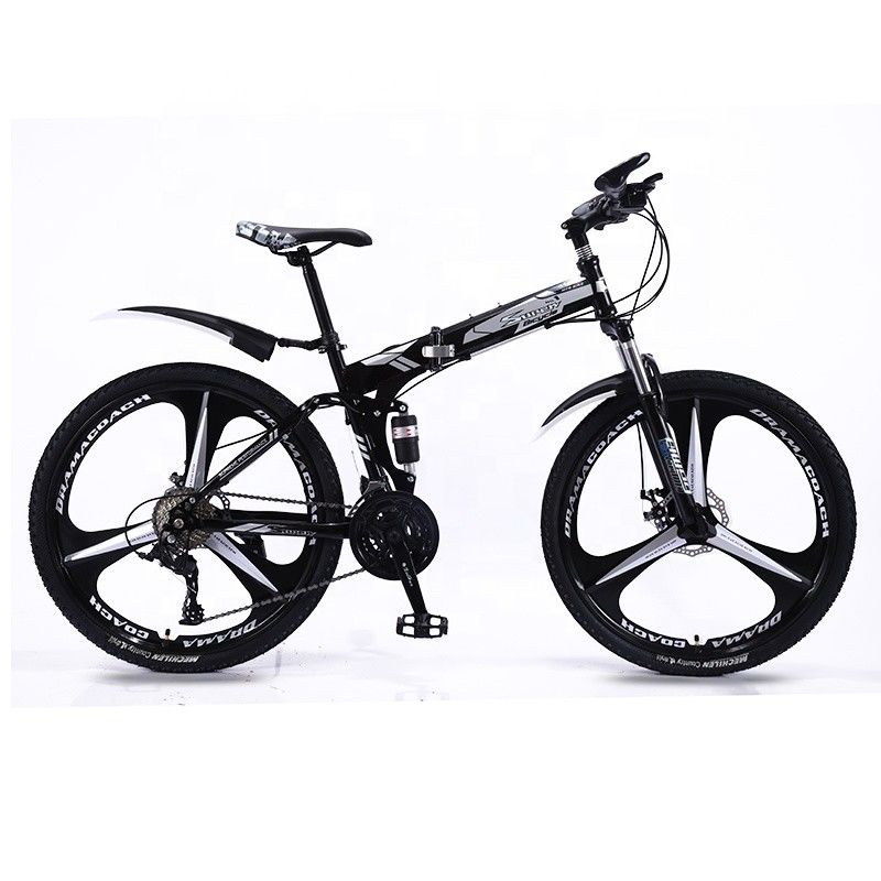 Soft-tail Frame Mountain Bike 200kg Ladekapazität Kohlenstoffstahl Fahrrad 20/24/26 Zoll Vollfederung Klappfahrzeug