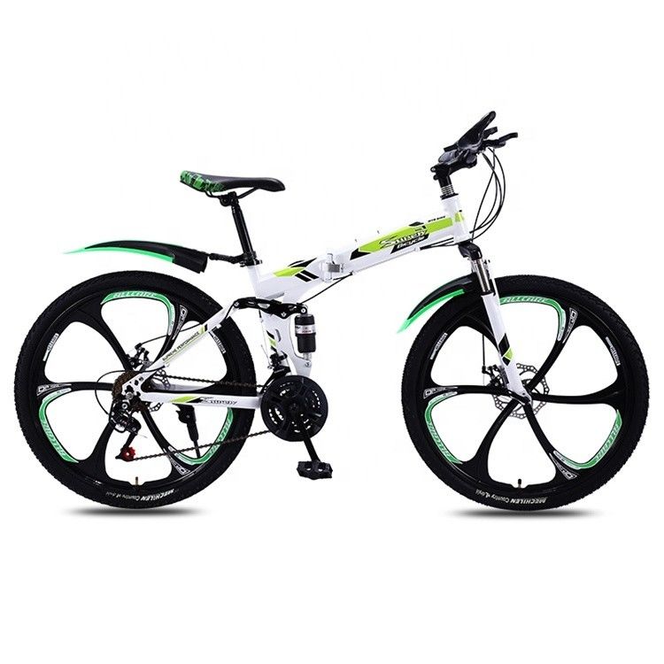 24/26 Zoll Carbon Steel Klappfahrrad mit integrierten Schalthebeln und Aluminiumlegierung Bremsgriff