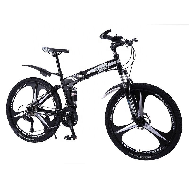 Zwart Rood/Wit Blauw/Zwart Zilver/Wit Groen Opvouwbare Mountainbike Volle ophanging 24/26/29 Inch Carbon Steel Fiets