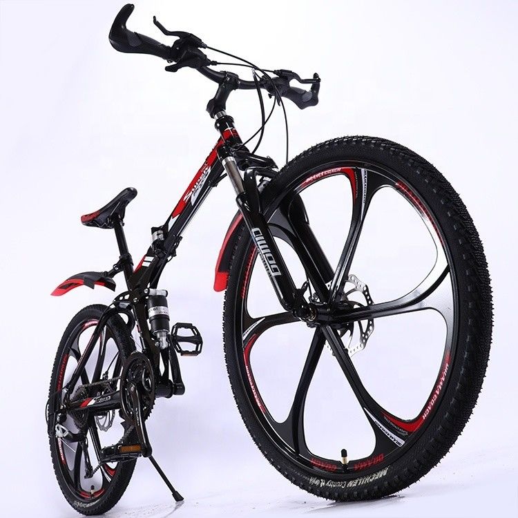 125 &quot;Reifenbreite Vollfederung Mountainbike 24 26 29 Zoll Kohlenstoffstahl Klapprad mit Bruttogewicht 19-21KG