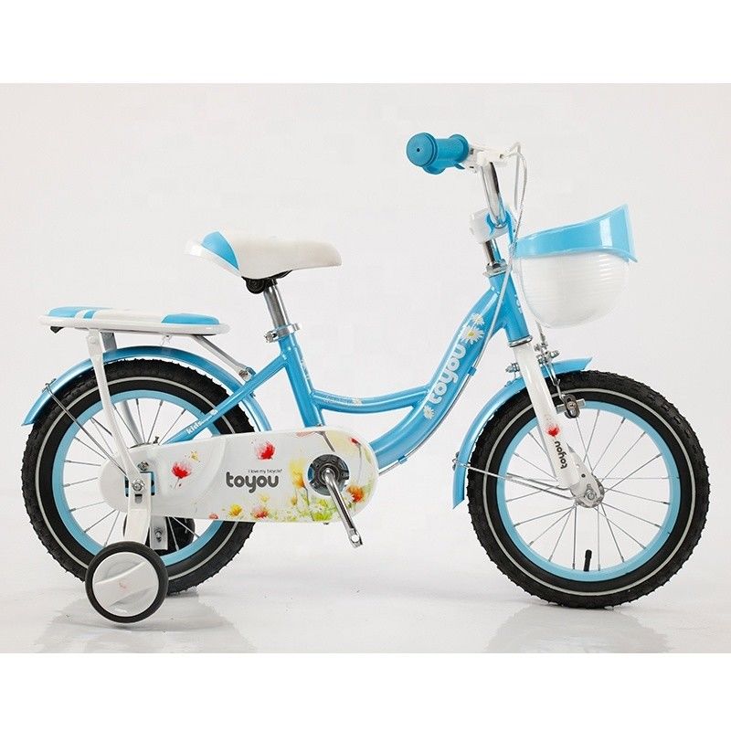 Anpassung 12 14 16 18 Zoll Kinderrad mit Trainingsrädern und Farbmatch Plastikkorb